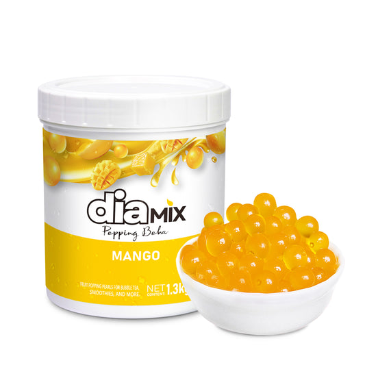 Mango Popping Pearls 1.3kg Fruit Boba Caviar for Desserts and Beverages