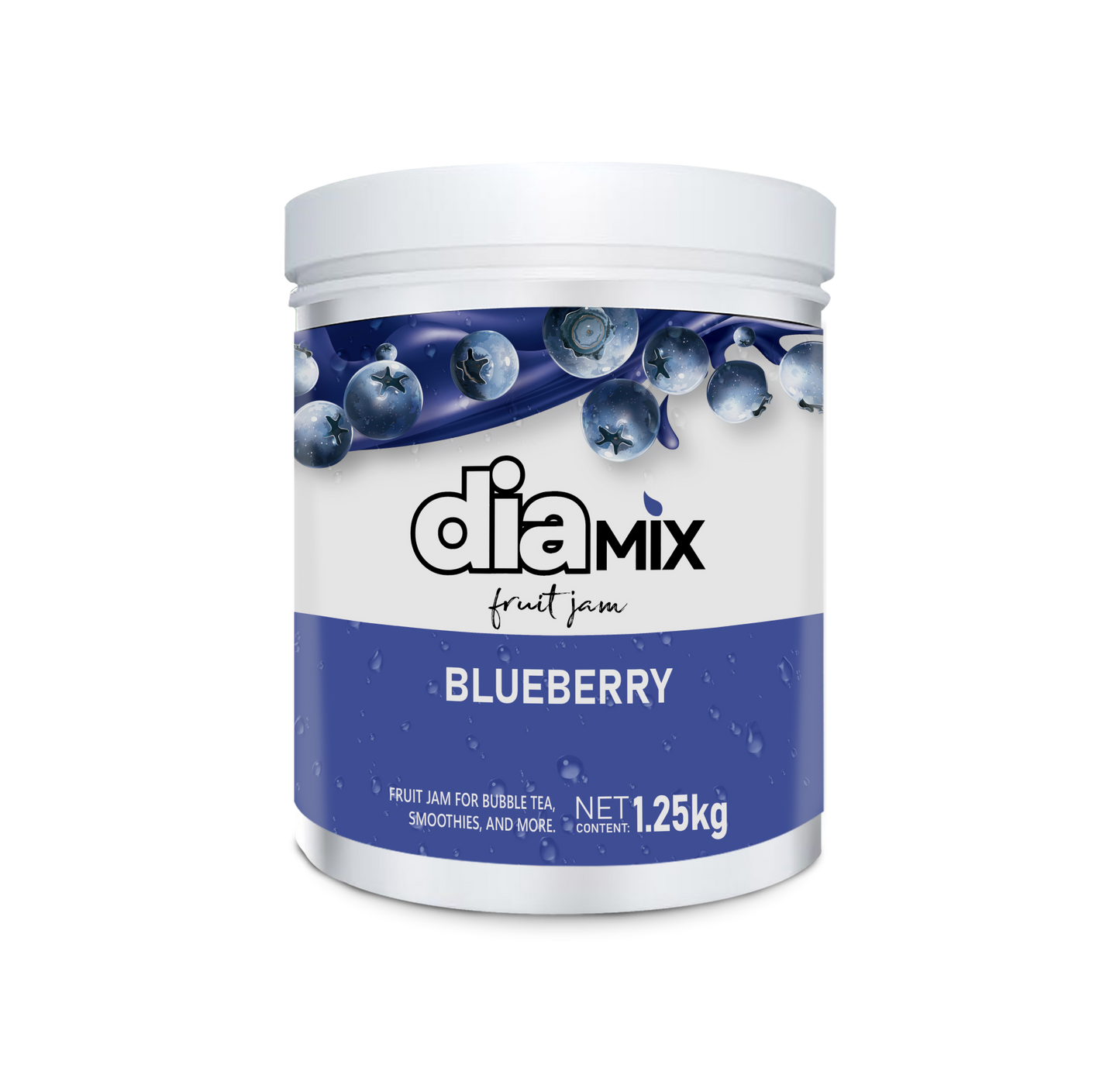 Blueberry Fruit Jam 1.25kg Premium 70% Fruit Content Halal Certified
