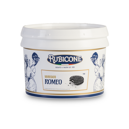 Variegato Romeo F332 – Dark Chocolate Ripple with Crunchy Biscuit Pieces | Made in Italy by Rubicone & Distributed by Dia Supplies®