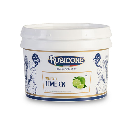 Variegato Lime CN F341 – Lime Ripple Sauce with Lime Cubes for Gelato | Made in Italy by Rubicone & Distributed by Dia Supplies®