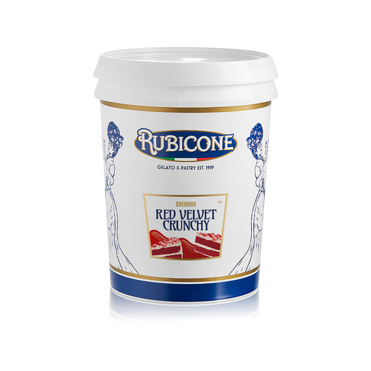 Cremino Red Velvet Crunchy F357 – Red Velvet Spread Cream with Cake Grains | Made in Italy by Rubicone & Distributed by Dia Supplies®