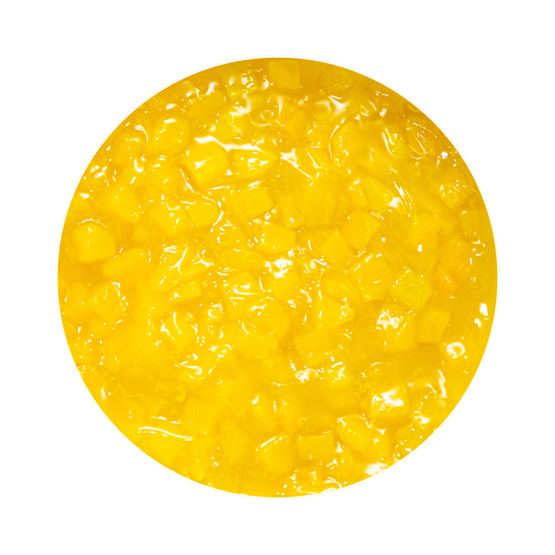 Mango Jumbo Slices 3Kg Filling – 70% Fruit, 2cm Thick | DIAMIX Variegate & Topping | Distributed by Dia Supplies®