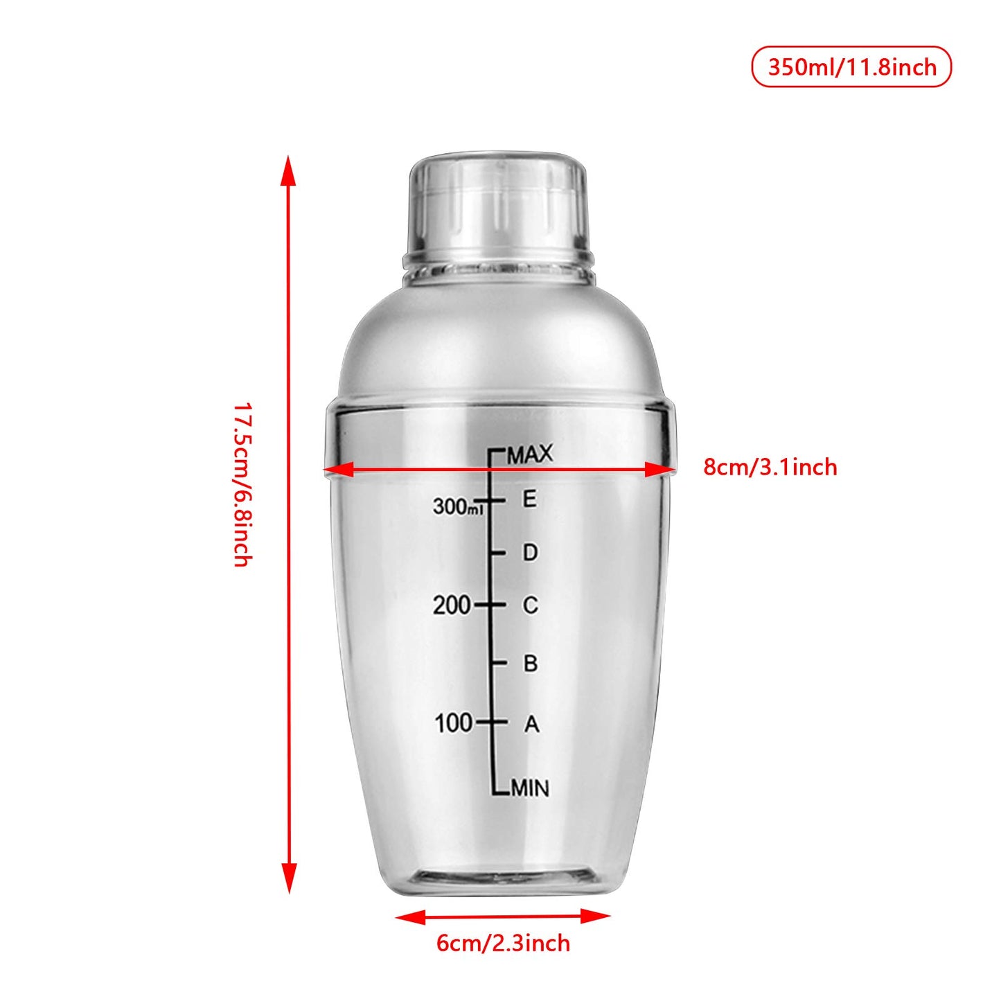 Bubble Tea Shakers – Food-Grade Plastic, 4 Sizes, Leak-Proof, For Milk Tea