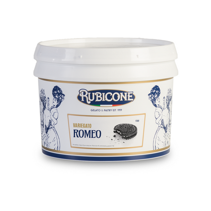 Variegato Romeo F332 – Dark Chocolate Ripple with Crunchy Biscuit Pieces | Made in Italy by Rubicone & Distributed by Dia Supplies®