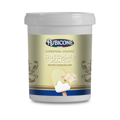White Chocolate Coating F856 – Crunchy White Chocolate Coating for Gelato Sticks | Made in Italy by Rubicone & Distributed by Dia Supplies®