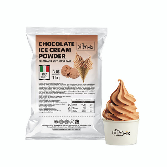 Chocolate Ice Cream Powder – Gelato & Soft-Serve Base | DIAMIX Italy Quality | Distributed by Dia Supplies®