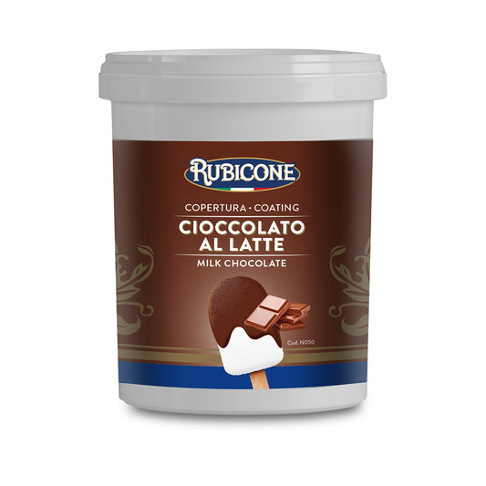 Milk Chocolate Coating N050 – Crunchy Milk Chocolate Coating for Gelato Sticks | Made in Italy by Rubicone & Distributed by Dia Supplies®